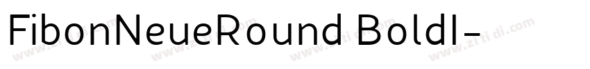 FibonNeueRound BoldI字体转换